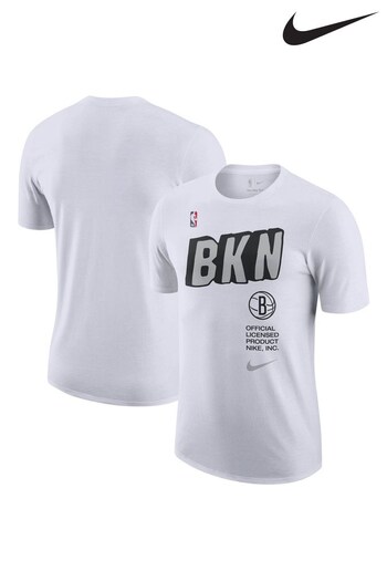 Nike White Fanatics Brooklyn Nets Nike Block Graphic T-Shirt (D95185) | £28