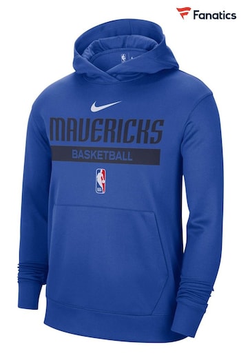 Nike Blue Fanatics Dallas Mavericks run Nike Spotlight Fleece Overhead Hoodie (D95188) | £65