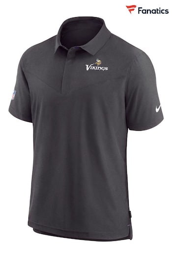 Nike hyperdunk Black NFL Fanatics Minnesota Vikings Sideline Dri-FIT Coach Short Sleeves Polo (D95190) | £32