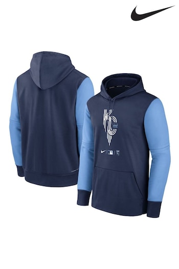 Nike Blue Fanatics Kansas City Royals Nike City Connect Therma Hoodie (D95226) | £70