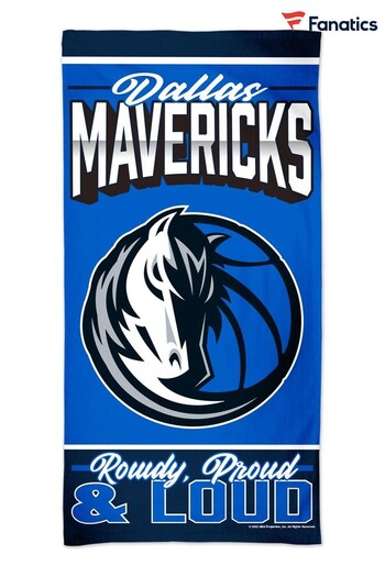 Fanatics Blue Dallas Mavericks Beach Towel (D95236) | £25