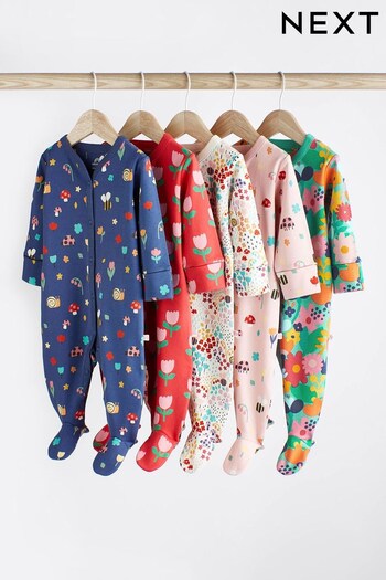 Bright Baby Sleepsuits 5 Pack (0mths-2yrs) (D95312) | £29 - £31