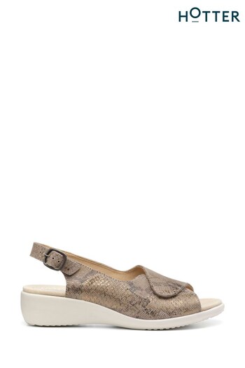 Hotter Olivia Touch-Fastening/Buckle Wide Fit Sandals (D95398) | £99