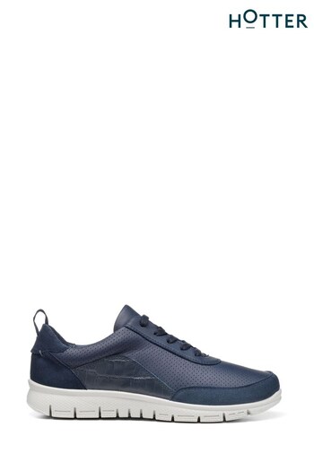 Hotter Navy Gravity II Lace-Up Wide Fit Shoes (D95418) | £105