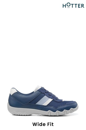 Hotter Blue Leona II Lace-Up Wide Fit Shoes (D95465) | £95