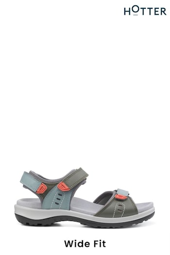 Hotter Walk II Touch Fastening Wide Fit Sandals (D95508) | £109