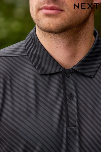 Slate Grey Active & Golf Printed Polo Shirt (D95522) | £25