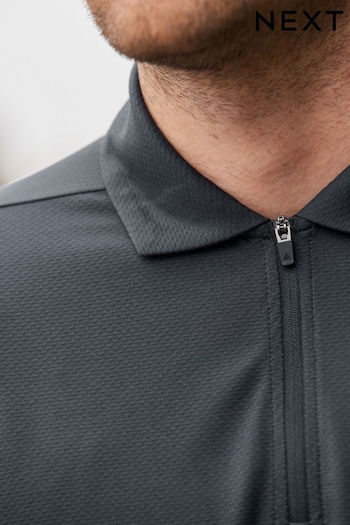 Slate Grey Long Sleeve Golf Polo Shirt (D95527) | £25