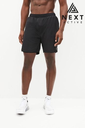 Black Training Shorts With Liner (D95534) | £24