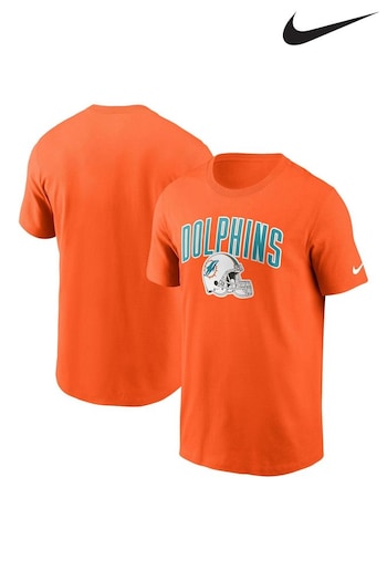 Nike Orange NFL Fanatics Miami Dolphins Essential Team Athletic T-Shirt (D95554) | £28