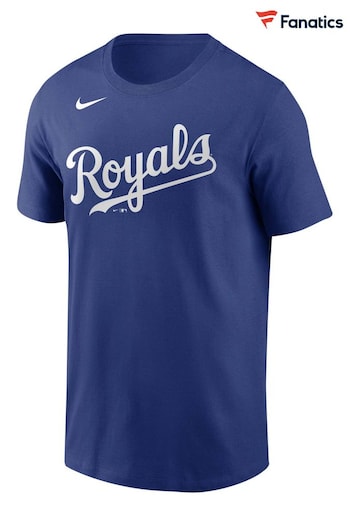 Nike Blue Fanatics Kansas City Royals Nike Wordmark T-Shirt (D95566) | £25