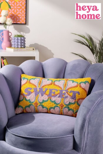 heya home Multicolour Sweet Slogan Cotton Knitted Woven Cushion (D95641) | £22