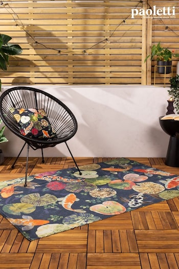 Riva Paoletti Blue Koi Pond Washable Outdoor/Indoor Rug (D95650) | £48