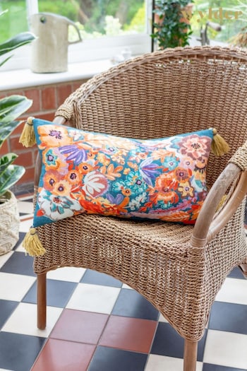 Wylder Tropics Multicolour Traloa Mediterranean Floral Cushion (D95753) | £17