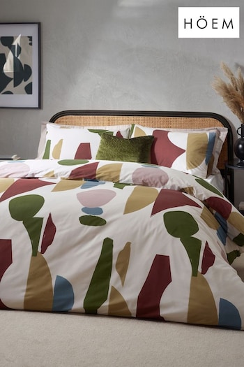 HÖEM Multicolour Multicolour Meta Art Deco Cotton Rich Duvet Cover and Pillowcase Set (D95785) | £19 - £42