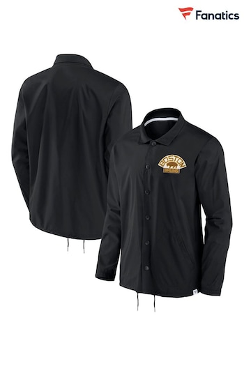Boston Bruins Fanatics Branded True Classics Varsity Coach Natural Jacket (D95915) | £70