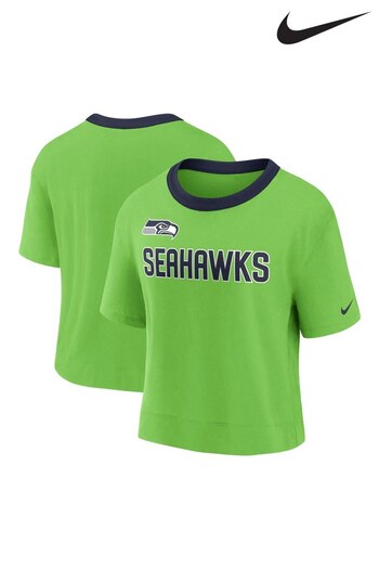 Nike Green NFL Fanatics Womens Seattle Seahawks High Hip Fashion Top Womens (D95930) | £28