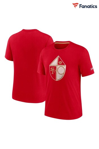 Nike Red NFL Fanatics San Francisco 49ers Historic Tri-Blend T-Shirt (D95938) | £32