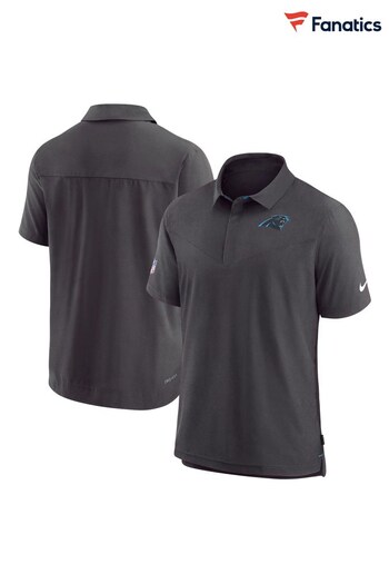 Nike Grey Fanatics Carolina Panthers Sideline Nike Dri-FIT Coach Short Sleeve Polo Shirt (D95940) | £65