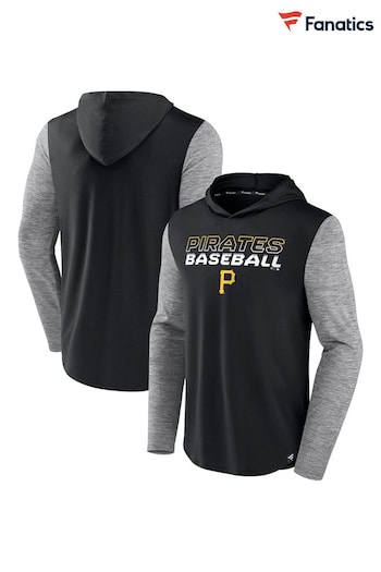 Fanatics Pittsburgh Pirates Iconic Brushed Poly Lightweight Black Pullover Hoodie (D95956) | £50