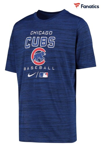 Nike Blue Fanatics Chicago Cubs Nike Practice Velocity T-Shirt (D95959) | £24