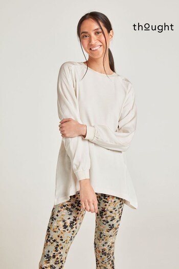 Thought Sloan Tencel™ White Jersey Top (D96117) | £60
