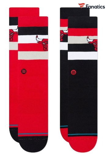 Fanatics Black & Red Chicago Bulls Stance NBA Socks 2 Pack (D96206) | £27