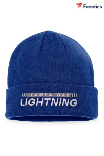 Tampa Bay Lightning Fanatics Blue Branded Authentic Pro Game & Train Cuffed Knit Hat (D96211) | £22
