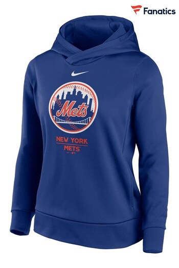 Nike Blue Fanatics Firsts New York Mets Nike Alternate Logo Performance Therma Pullover Hoodie (D96219) | £65