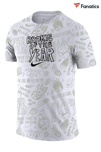 Nike White Fanatics NBA schedule Nike Select Series 2 Courtside ROY T-Shirt (D96281) | £35