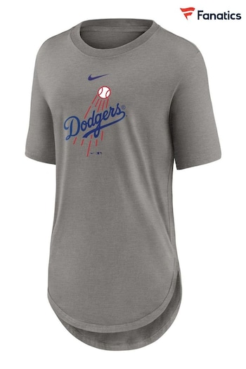 Nike Grey Fanatics Womens Los Angeles Dodgers Nike Alternate Logo Weekend T-Shirt (D96286) | £28
