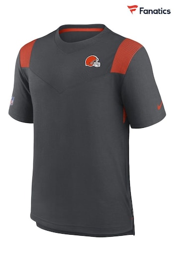Nike Black NFL Fanatics Cleveland Sideline Nike Dri-FIT Player Short Sleeve Top (D96325) | £45