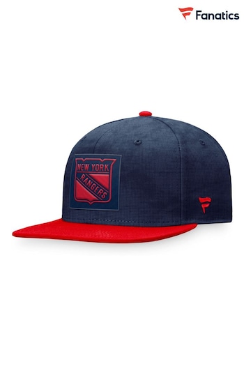 New York Rangers Fanatics Blue Branded Authentic Pro Game & Train Snapback Hat (D96327) | £28