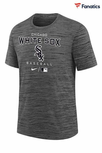 Nike Grey Fanatics Chicago White Sox Practice Velocity T-Shirt (D96358) | £24
