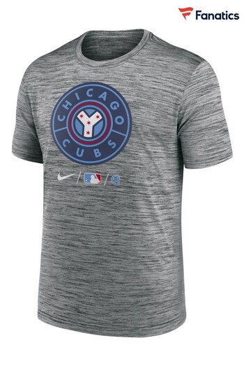 Nike Grey Fanatics Chicago Cubs Nike Velocity Practise T-Shirt (D96371) | £30