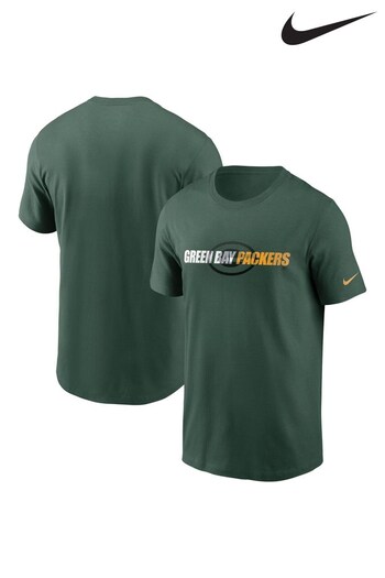Nike Green NFL Fanatics Bay Packers Nike Tonal Logo Essential T-Shirt (D96376) | £25