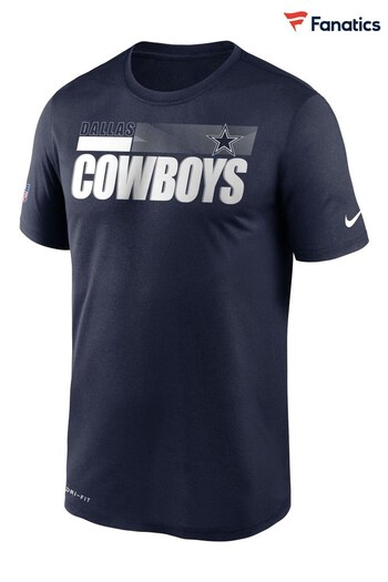 Nike Blue Fanatics Dallas Cowboys offline Nike Legend Sideline T-Shirt (D96399) | £28