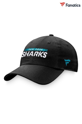 San Jose Sharks Fanatics Black scripted Authentic Pro Game & Train Unstructured Adjustable Cap (D96429) | £20