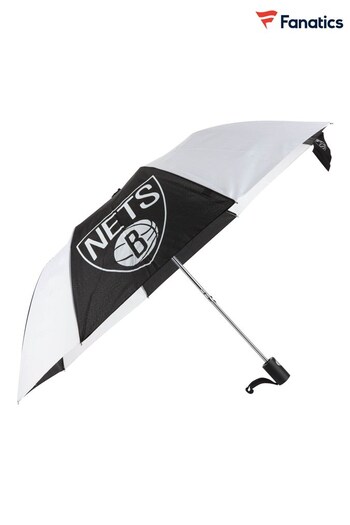 Fanatics Brooklyn Nets Auto Folding Black Umbrella (D96439) | £25