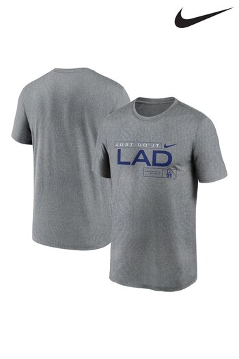 Nike Grey Fanatics Los Angeles Dodgers coscia Nike JDI Legend T-Shirt (D96468) | £25