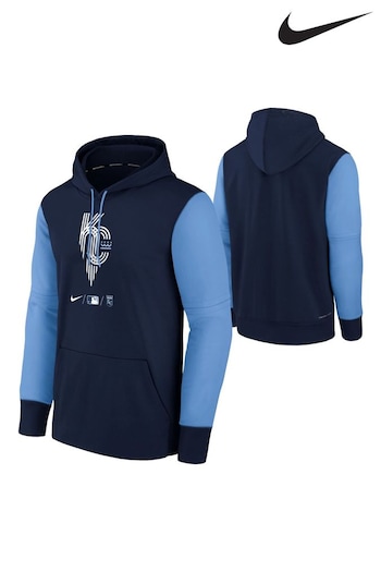 Nike Blue Fanatics Kansas City Royals Nike City Connect Therma Hoodie (D96473) | £52