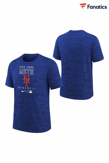 Nike Blue Fanatics New York Mets Nike Practice Velocity T-Shirt (D96474) | £24