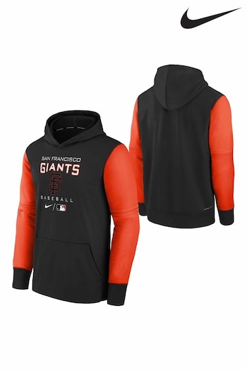 Nike Black Fanatics San Francisco Giants Anthracite Nike Therma Fleece Baseball Hoodie Youth (D96532) | £52