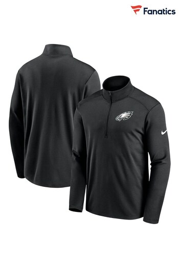 Nike Black NFL Fanatics Philadelphia Eagles Pacer Half Zip Jacket (D96534) | £55
