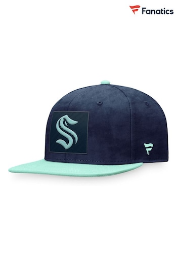Fanatics Blue Seattle Kraken Fanatics Branded Authentic Pro Game & Train Snapback Cap (D96625) | £28