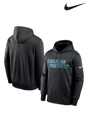Nike Black NFL Fanatics Carolina Panthers Prime Wordmark Therma Pullover Hoodie (D96634) | £65