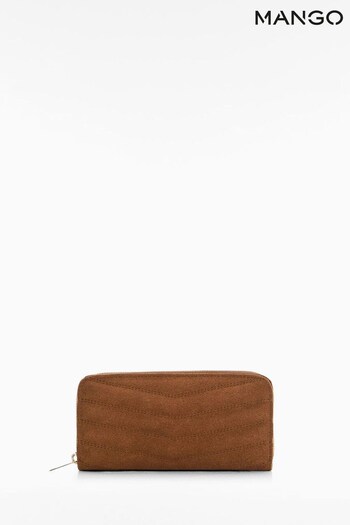 Mango Padded Brown Leather Wallet (D96719) | £36