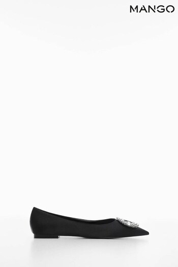 Mango Jewel Black Toe Shoes Blu (D96730) | £50