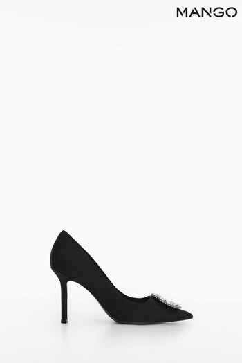 Mango Jewel Black Heel Shoes (D96733) | £60