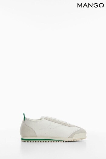 Mango White Leather Panel Sneakers (D96746) | £50